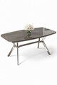 Masa, Hanah Home, Esla, 160x75x90 cm, Antracit / Crom