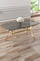 Masa, Hanah Home, Esla, 160x75x90 cm, Antracit / Aur