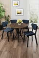 Set masa si scaune (5 piese), Hanah Home, Agnes, Baroc / antracit