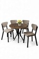 Set masa si scaune (5 Pieces), Hanah Home, Agnes, Baroc / Cappuccino