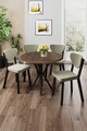 Set masa si scaune (5 Pieces), Hanah Home, Agnes, Baroc / Crem