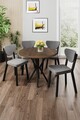 Set masa si scaune (5 piese), Hanah Home, Agnes, Baroc / Gri
