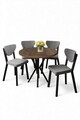 Set masa si scaune (5 piese), Hanah Home, Agnes, Baroc / Gri