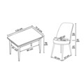 Set masa si scaune (5 piese), Hanah Home, Rewa, Alb / Crom / Negru