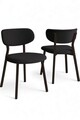 Set scaune 6 piese, Hanah Home, Toldy, Antracit/Maro