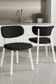 Set scaune 6 piese, Hanah Home, Toldy, Antracit/Alb