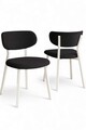 Set scaune 6 piese, Hanah Home, Toldy, Antracit/Alb