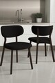 Set scaune 6 piese, Hanah Home, Toldy, Negru/Maro