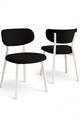 Set scaune 6 piese, Hanah Home, Toldy, Alb/Negru