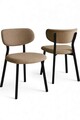 Set scaune 6 piese, Hanah Home, Toldy, Cappuccino / Negru
