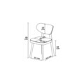 Set scaune 6 piese, Hanah Home, Toldy, Cappuccino/Maro