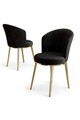 Set scaune 6 piese, Hanah Home, Risa, Negru