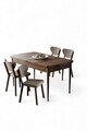Set masa extensibila si scaune, Hanah Home, Exve, Baroc / Cappuccino