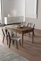 Set masa extensibila si scaune, Hanah Home, Exve, Baroc / Gri