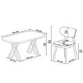 Set masă și scaune (5 bucăți), Hanah Home, Axton, Pin Atlantic / Antracit
