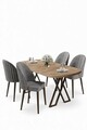 Set masă și scaune (5 bucăți), Hanah Home, Kaye, Pin Atlantic / Gri