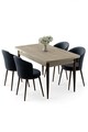 Set masa extensibila si scaune, Hanah Home, Asfel, Travertin / Antracit
