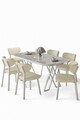 Set masă și scaune (7 piese), Hanah Home, Axton, Alb / Crem
