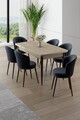 Set masa extensibila si scaune, Hanah Home, Asfel, Travertin / Antracit