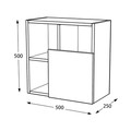 Dulap multifunctional, Hanah Home, Abra Left Up, 50x50x25 cm, Nuc/Alb