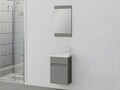 Set mobilier de baie (2 piese), Hanah Home, Mare 45, Gri Mat