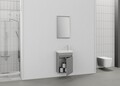 Set mobilier de baie (2 piese), Hanah Home, Mare 45, Gri Mat