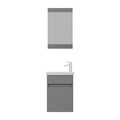 Set mobilier de baie (2 piese), Hanah Home, Mare 45, Gri Mat