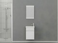 Set mobilier de baie (2 piese), Hanah Home, Mare 45, Alb mat