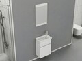 Set mobilier de baie (2 piese), Hanah Home, Mare 45, Alb mat