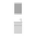 Set mobilier de baie (2 piese), Hanah Home, Mare 45, Alb mat