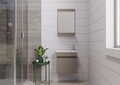 Set mobilier de baie (2 piese), Hanah Home, Passero 50, Latte