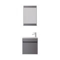 Set mobilier de baie (2 piese), Hanah Home, Passero 50, Gri Mat