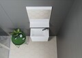 Set mobilier de baie (2 piese), Hanah Home, Passero 50, Alb mat