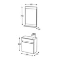 Set mobilier de baie (2 piese), Hanah Home, Passero 50, Alb mat