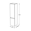 Dulap multifunctional, Hanah Home, Pace R, 35x150x35 cm, Alb mat