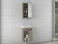 Set mobilier de baie (2 piese), Hanah Home, Sole 45, Latte