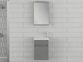 Set mobilier de baie (2 piese), Hanah Home, Sole 45, Gri Mat
