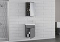 Set mobilier de baie (2 piese), Hanah Home, Sole 45, Gri Mat
