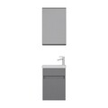 Set mobilier de baie (2 piese), Hanah Home, Sole 45, Gri Mat