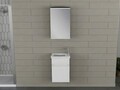 Set mobilier de baie (2 piese), Hanah Home, Sole 45, Alb mat