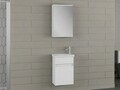 Set mobilier de baie (2 piese), Hanah Home, Sole 45, Alb mat