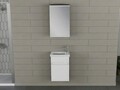 Set mobilier de baie (2 piese), Hanah Home, Sole 45, Alb mat