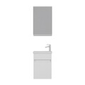 Set mobilier de baie (2 piese), Hanah Home, Sole 45, Alb mat