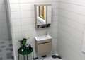 Set mobilier de baie (2 piese), Hanah Home, Pıccolo 50, Latte