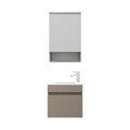 Set mobilier de baie (2 piese), Hanah Home, Pıccolo 50, Latte