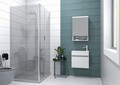 Set mobilier de baie (2 piese), Hanah Home, Pıccolo 50, Alb mat