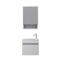 Set mobilier de baie (2 piese), Hanah Home, Pıccolo 50, Alb mat