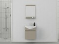 Set mobilier de baie (2 piese), Hanah Home, Mare 55, Latte