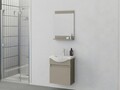Set mobilier de baie (2 piese), Hanah Home, Mare 55, Latte
