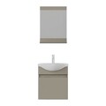 Set mobilier de baie (2 piese), Hanah Home, Mare 55, Latte